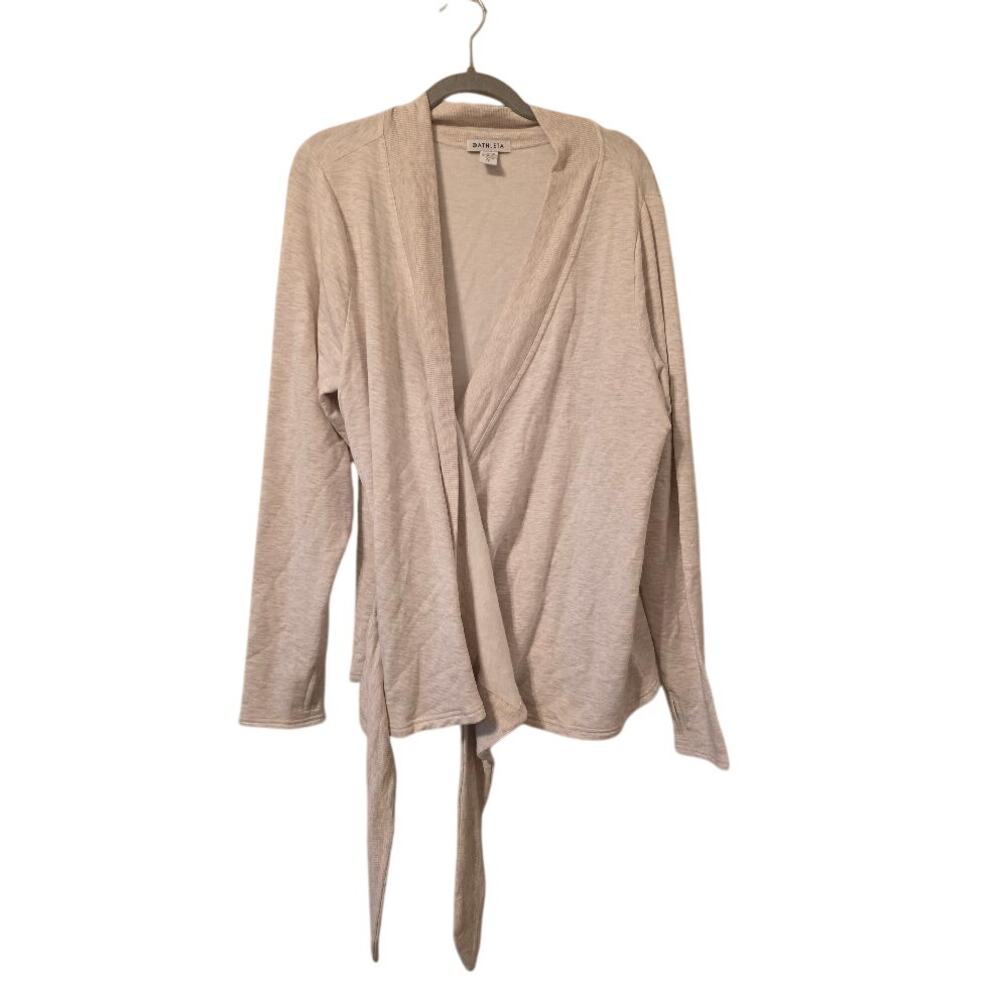 Athleta Poise Dance Wrap Cardigan XL Oatmeal Balletcore